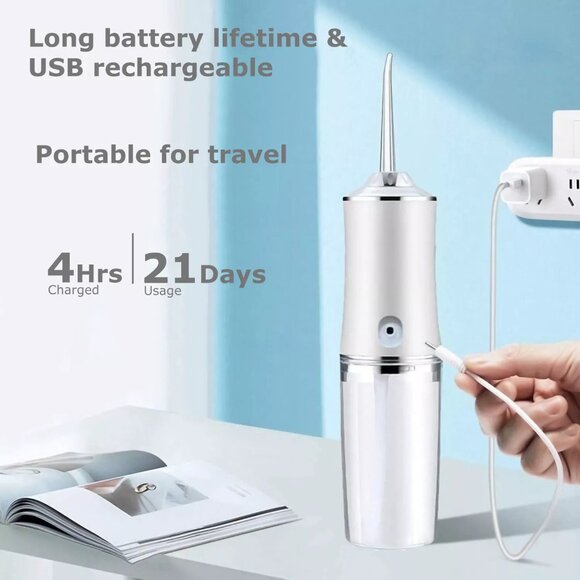 Oral Irrigator Portable Dental Water Flosser USB Rechargeable Water Jet Floss - Picture 5 of 13
